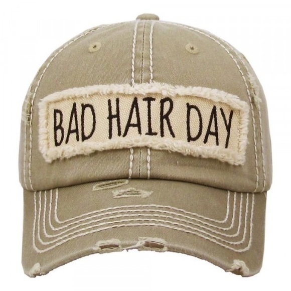 The Ivory Elephant Accessories - ❤️BESTSELLER❤️Khaki Bad Hair Day  baseball cap